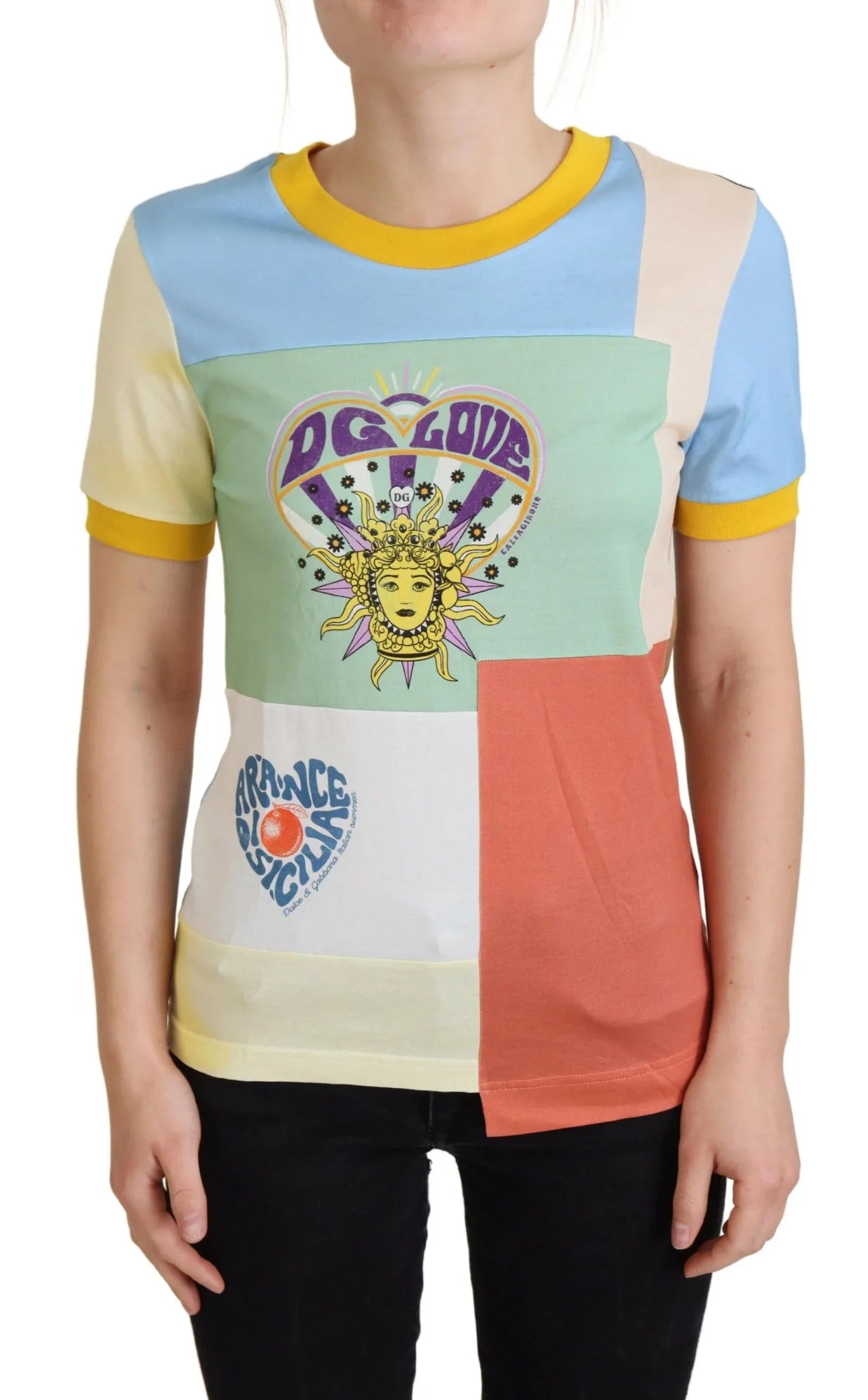 Dolce & Gabbana Multicolor Cotton DG Love Patchwork - Zeiniez
