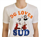 Dolce & Gabbana White Cotton DG Loves SUD T-shirt - Zeiniez