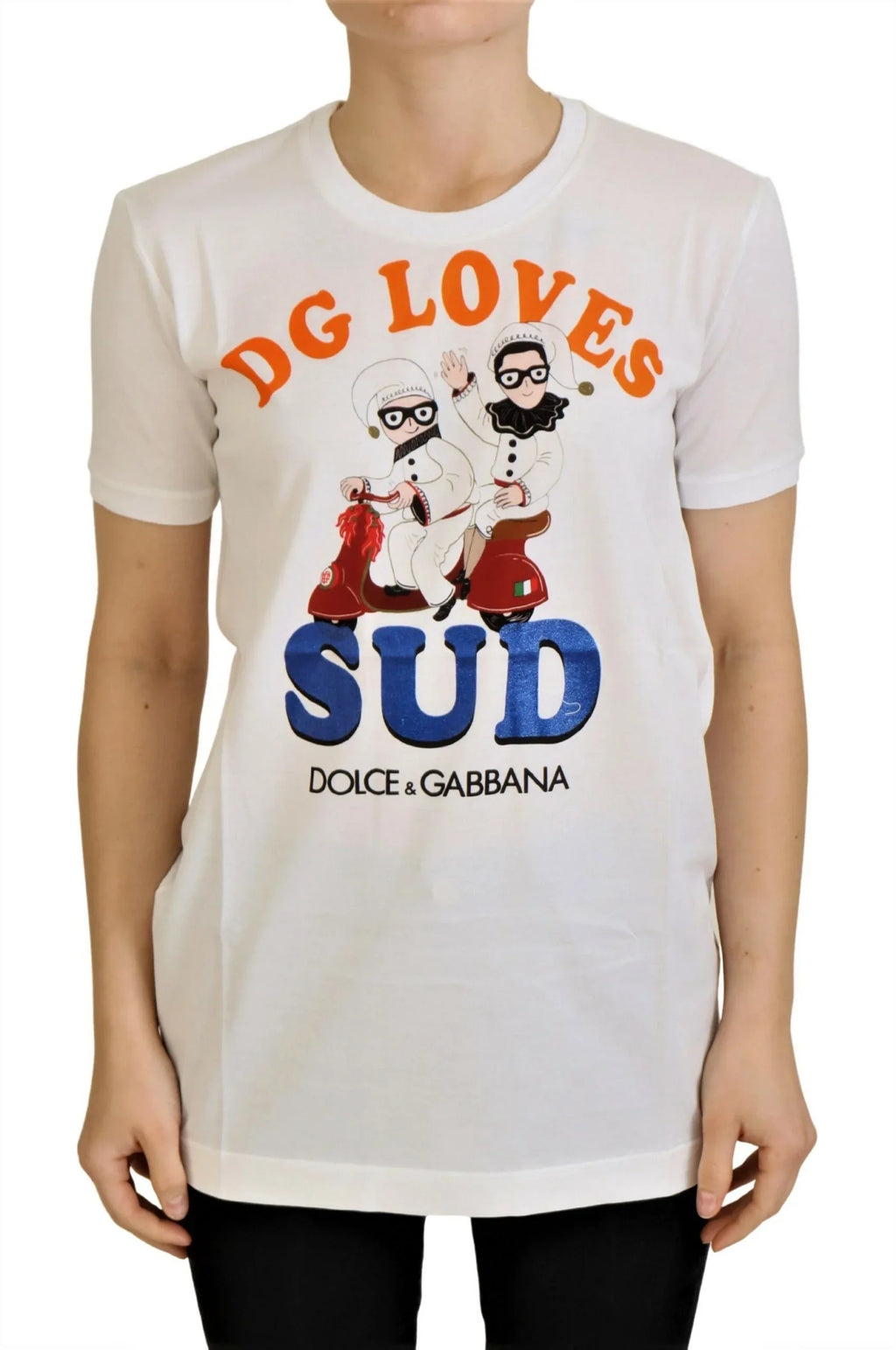 Dolce & Gabbana White Cotton DG Loves SUD T-shirt - Zeiniez