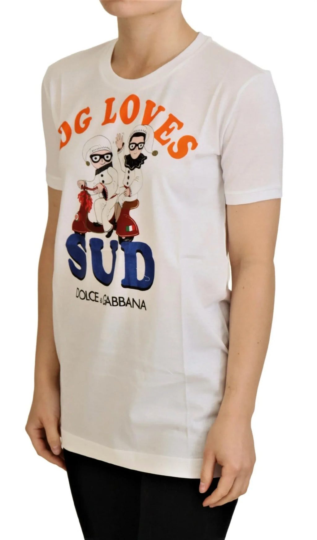 Dolce & Gabbana White Cotton DG Loves SUD T-shirt - Zeiniez