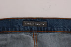 Frankie Morello Blue Wash Torn Dunfermile Slim Fit Jeans - Zeiniez