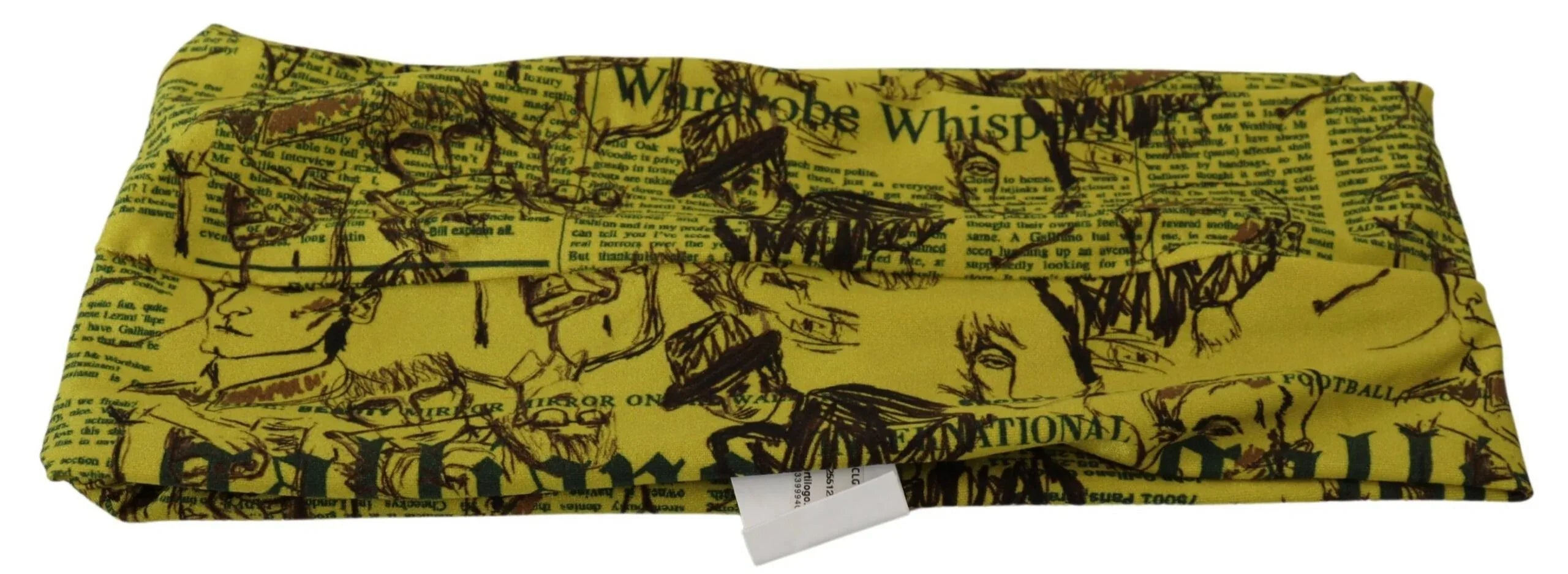 John Galliano Yellow Newspaper Print Cropped Blouse - Zeiniez