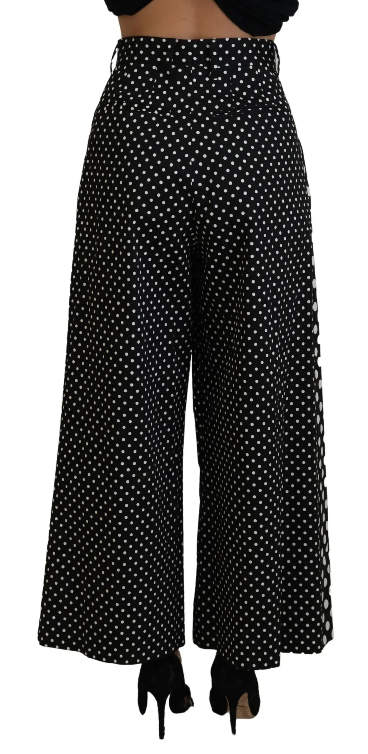 Dolce & Gabbana Multicolor Polka Dots High Waist Pants - Zeiniez