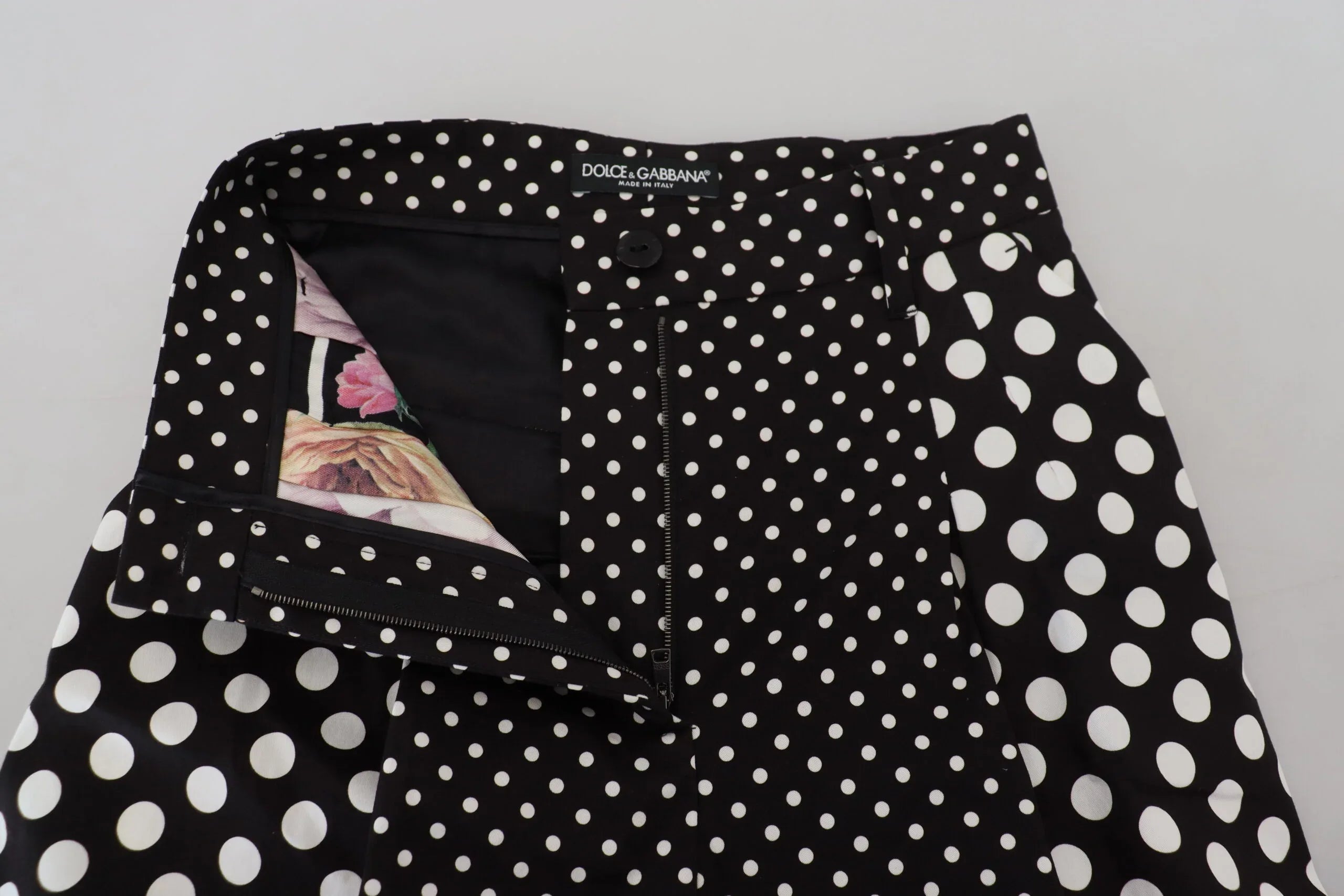 Dolce & Gabbana Multicolor Polka Dots High Waist Pants - Zeiniez