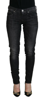 Fiorucci Black Cotton Low Waist Skinny Women Casual Jeans - Zeiniez