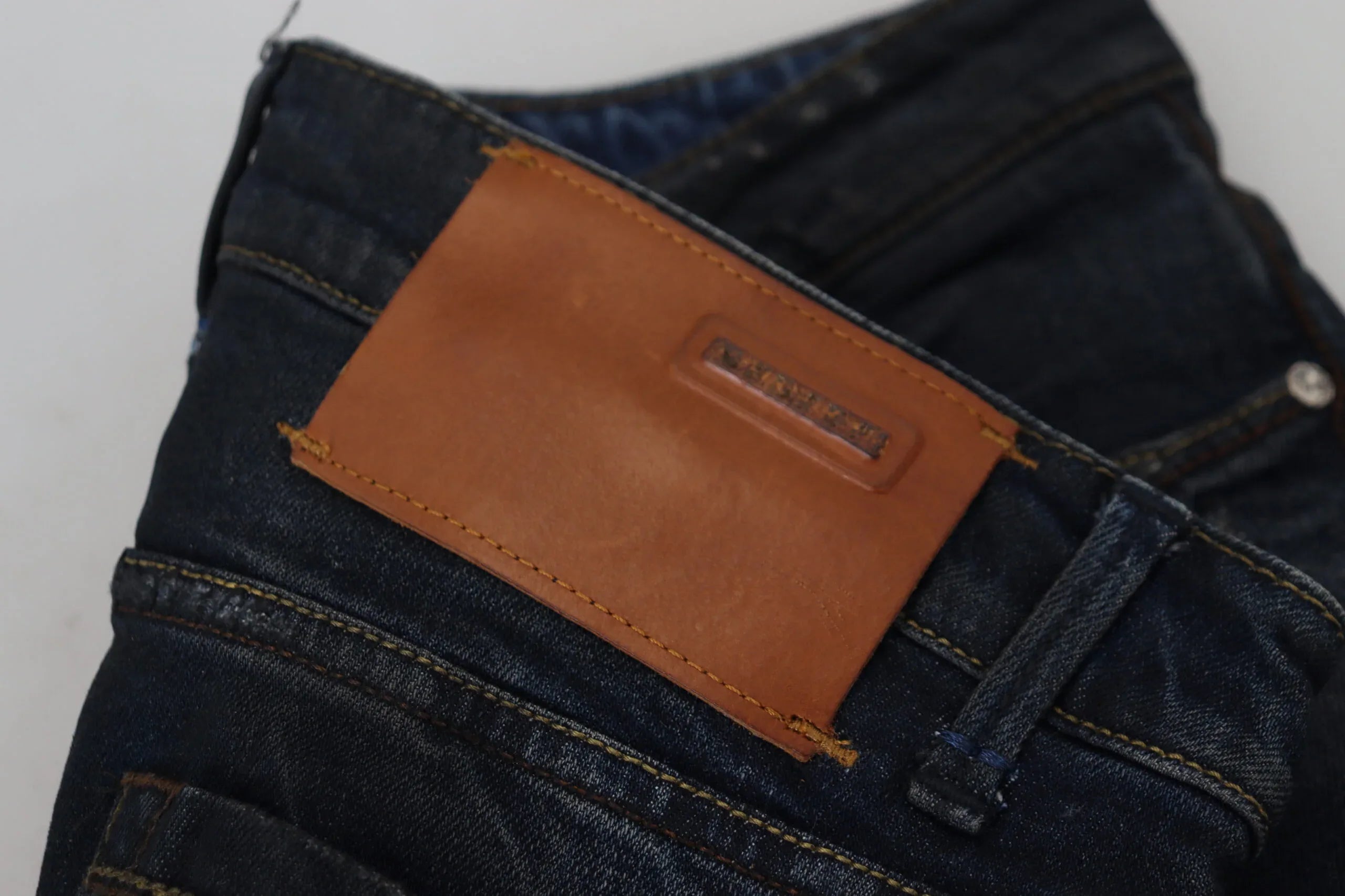 Acht Blue Cotton Low Waist Slim Fit Women Casual Jeans - Zeiniez