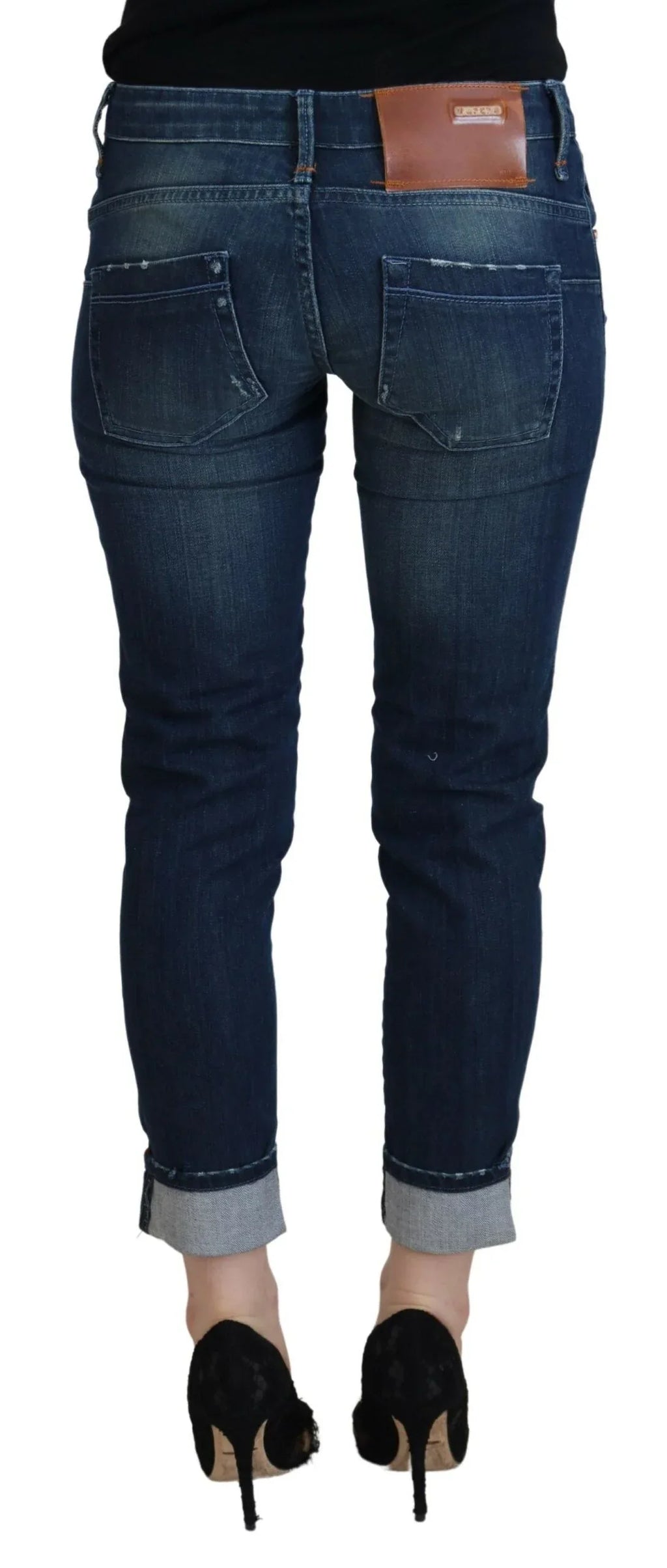 Acht Blue Cotton Slim Fit Women Casual Denim Jeans - Zeiniez