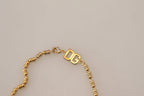Dolce & Gabbana Gold Brass Chain SUPER PIG Pendant Logo Necklace - Zeiniez