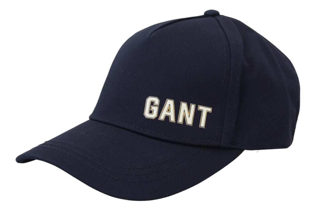 Gant Blue Cotton Logo Print Baseball Cap Casual Hat - Zeiniez