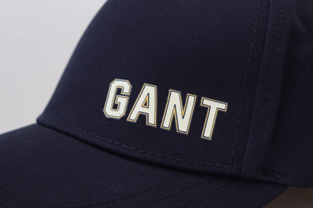 Gant Blue Cotton Logo Print Baseball Cap Casual Hat - Zeiniez