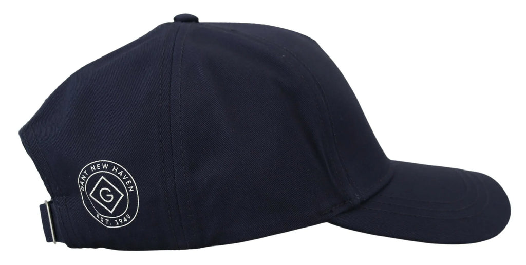Gant Blue Cotton Logo Print Baseball Cap Casual Hat - Zeiniez