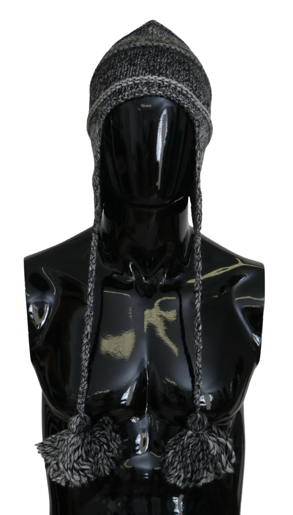 Dolce & Gabbana Gray Warm Fleece Ear Flaps Knit Beanie Hat - Zeiniez