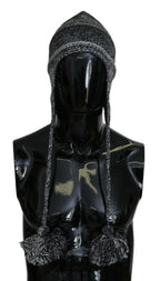 Dolce & Gabbana Gray Warm Fleece Ear Flaps Knit Beanie Hat - Zeiniez