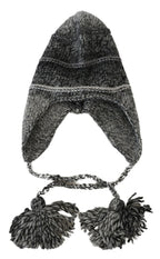 Dolce & Gabbana Gray Warm Fleece Ear Flaps Knit Beanie Hat - Zeiniez