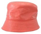 Dolce & Gabbana Peach Quilted Faux Leather Women Bucket Cap Hat - Zeiniez