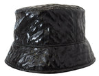 Dolce & Gabbana Black Quilted Faux Leather Women Bucket Cap Hat - Zeiniez