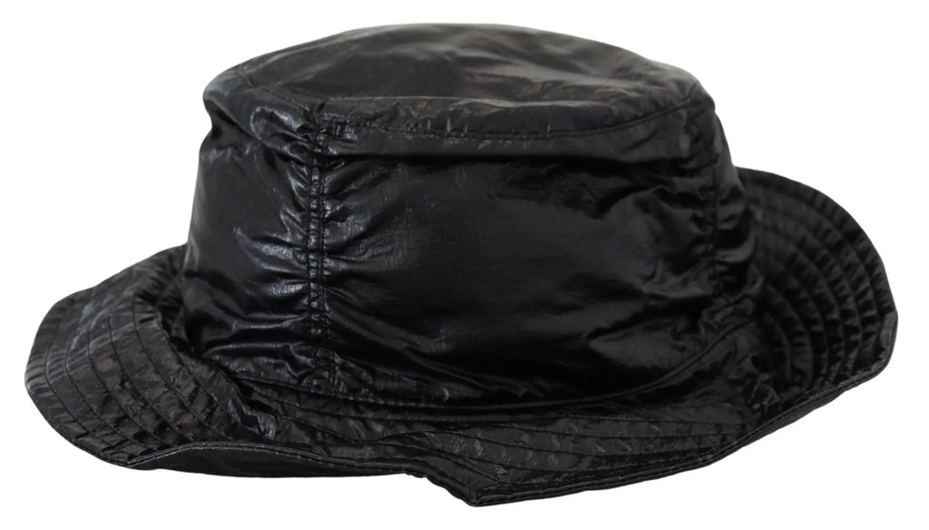 Dolce & Gabbana Black Quilted Faux Leather Women Bucket Cap Hat - Zeiniez