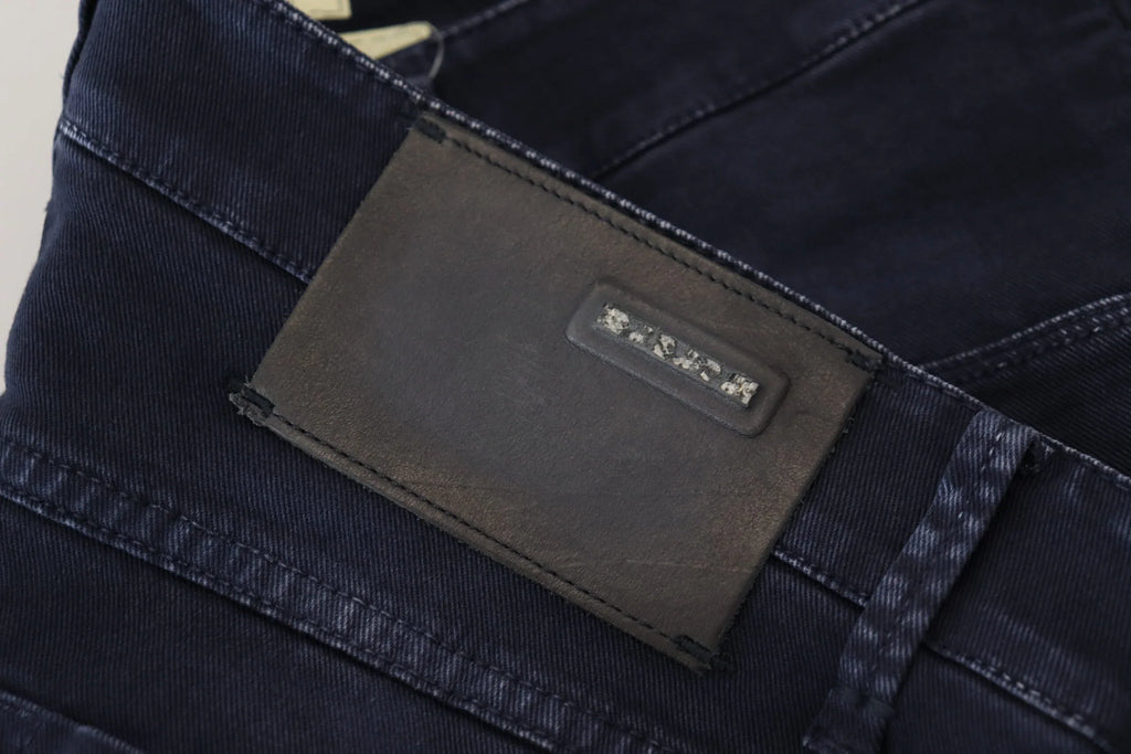 Acht Blue Cotton Tapered Slim Fit Men Casual Denim Jeans - Zeiniez