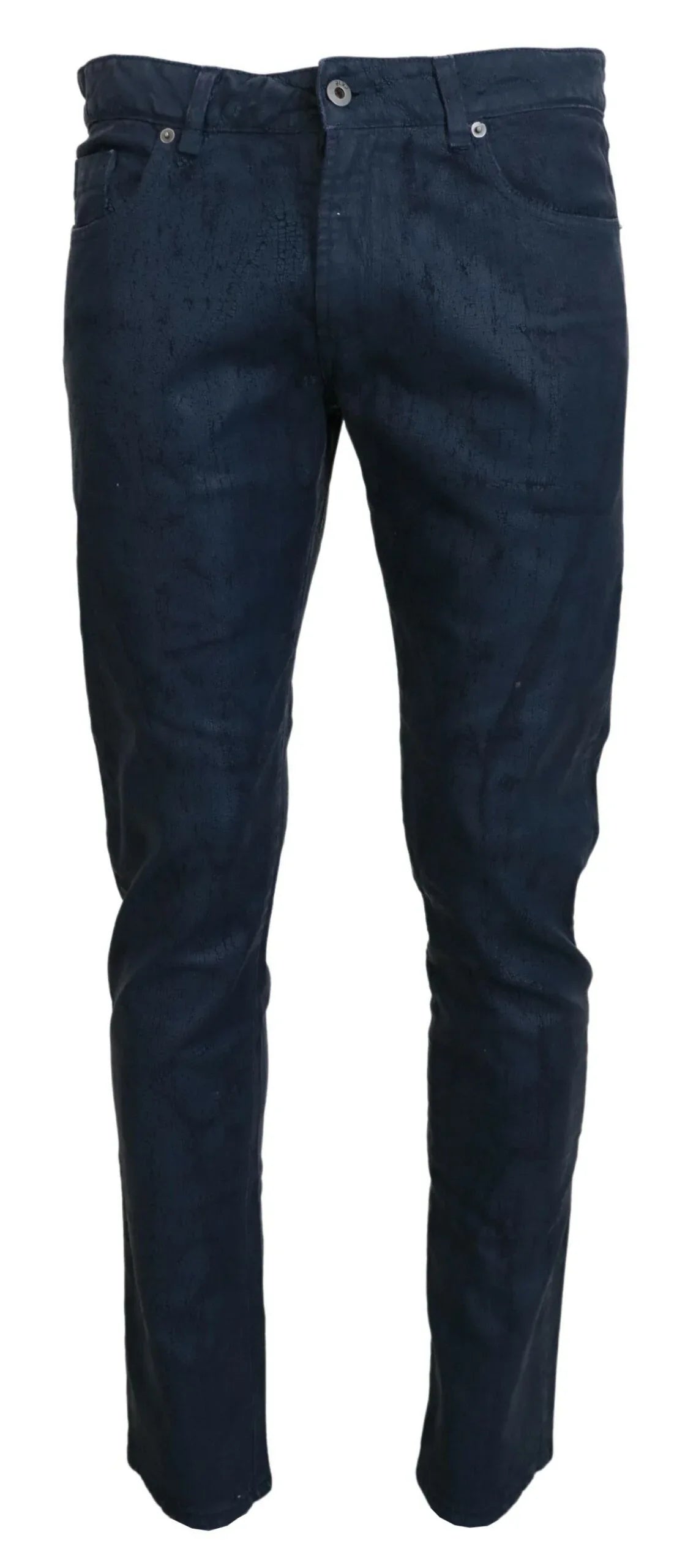 Exte Blue Cotton Tapered Slim Fit Men Casual Denim Jeans - Zeiniez