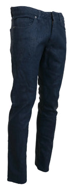 Exte Blue Cotton Tapered Slim Fit Men Casual Denim Jeans - Zeiniez