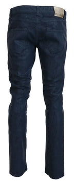 Exte Blue Cotton Tapered Slim Fit Men Casual Denim Jeans - Zeiniez
