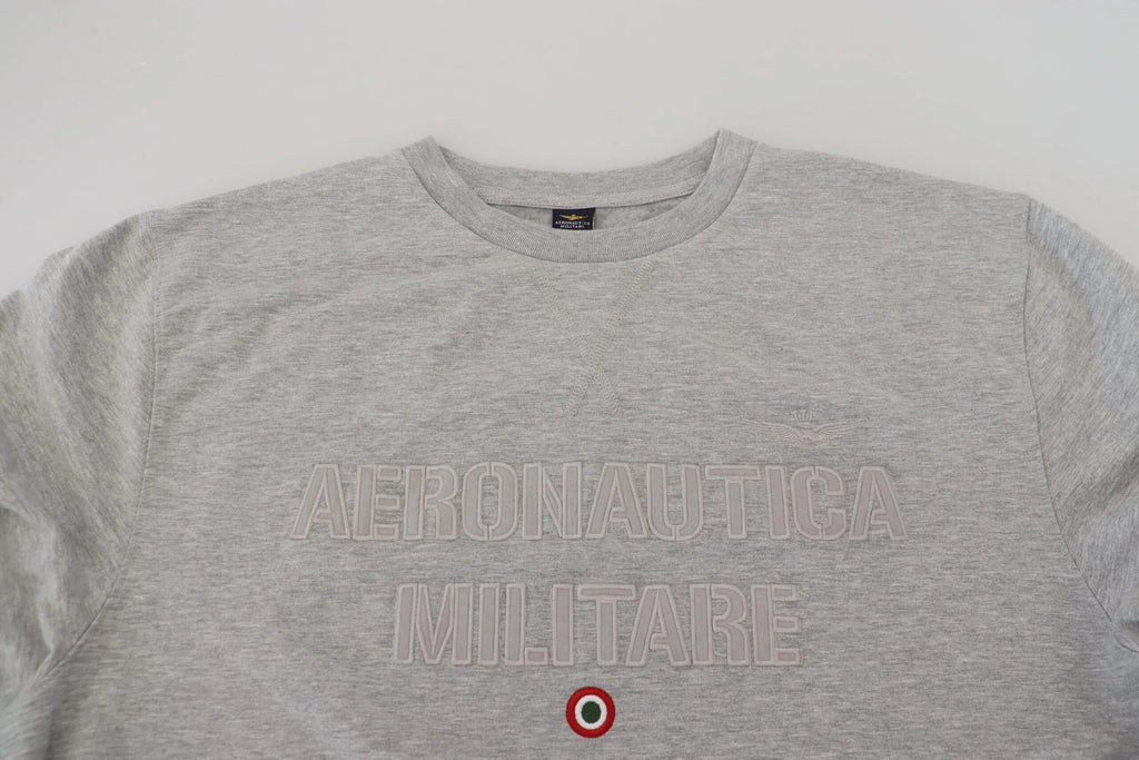 Aeronautica Militare Gray Men Pullover Sweatshirt Sweater - Zeiniez