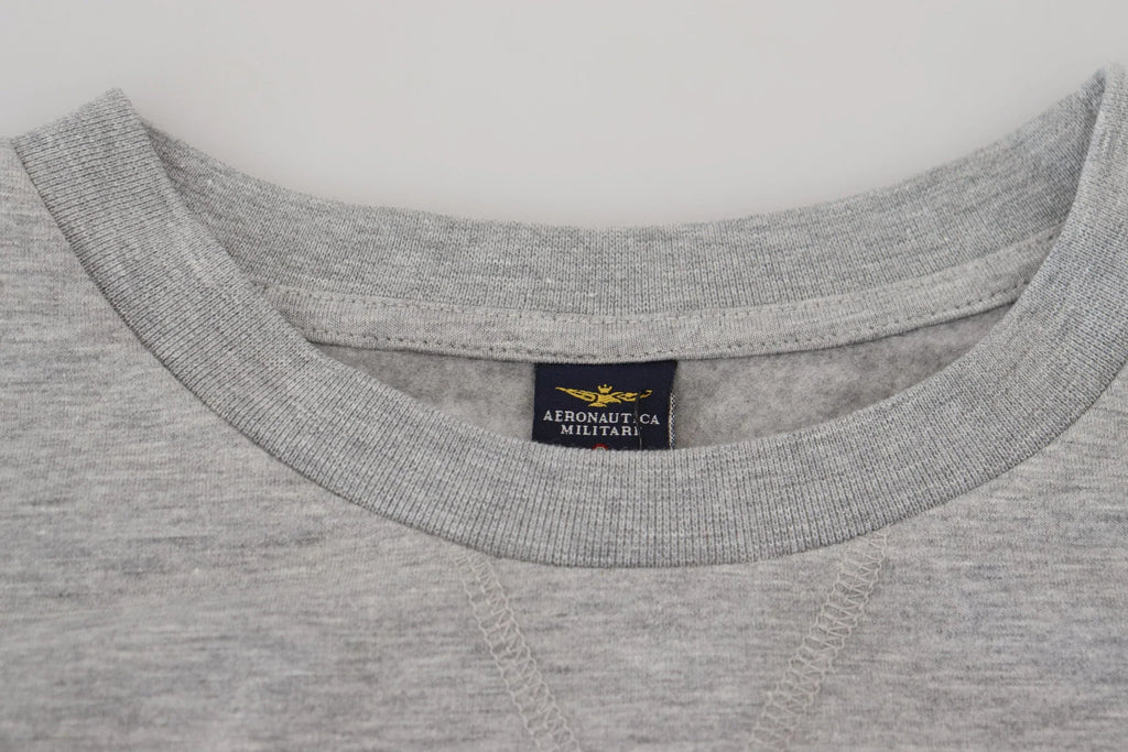 Aeronautica Militare Gray Men Pullover Sweatshirt Sweater - Zeiniez