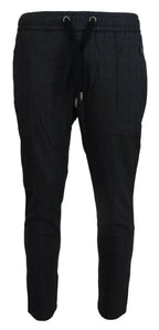 Dolce & Gabbana Gray Cotton Jogger Men Pants - Zeiniez