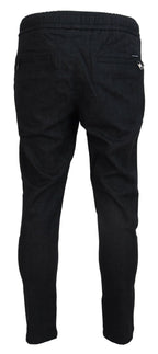Dolce & Gabbana Gray Cotton Jogger Men Pants - Zeiniez