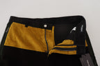 Dolce & Gabbana Black Yellow Cotton Men Pants - Zeiniez