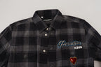 Dolce & Gabbana Black Gray Check Men Long Sleeves Shirt - Zeiniez