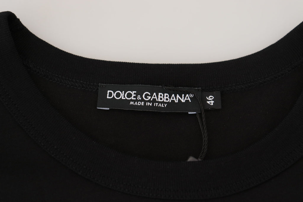 Dolce & Gabbana Black Sneak Peek Cotton Short Sleeve T-shirt - Zeiniez