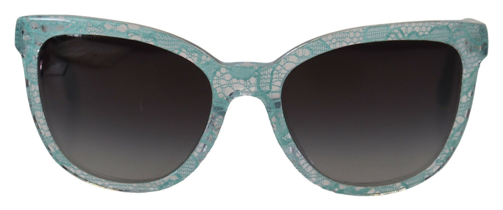 Dolce & Gabbana Blue DG4190 Lace Crystal Acetate Butterfly Sunglasses - Zeiniez