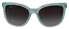 Dolce & Gabbana Blue DG4190 Lace Crystal Acetate Butterfly Sunglasses - Zeiniez