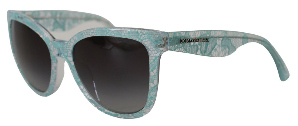 Dolce & Gabbana Blue DG4190 Lace Crystal Acetate Butterfly Sunglasses - Zeiniez