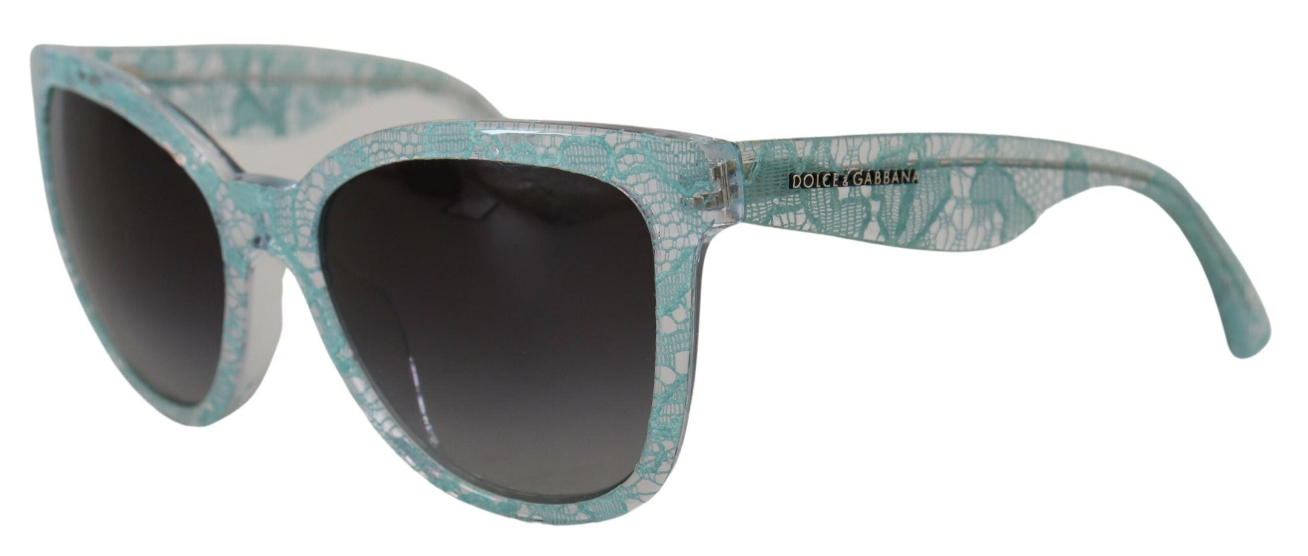 Dolce & Gabbana Blue DG4190 Lace Crystal Acetate Butterfly Sunglasses - Zeiniez