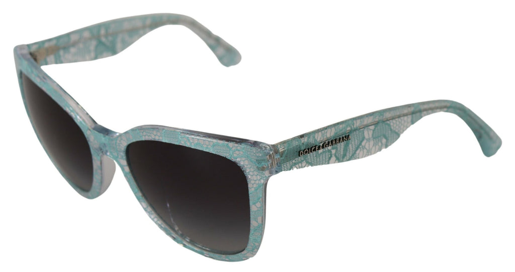 Dolce & Gabbana Blue DG4190 Lace Crystal Acetate Butterfly Sunglasses - Zeiniez