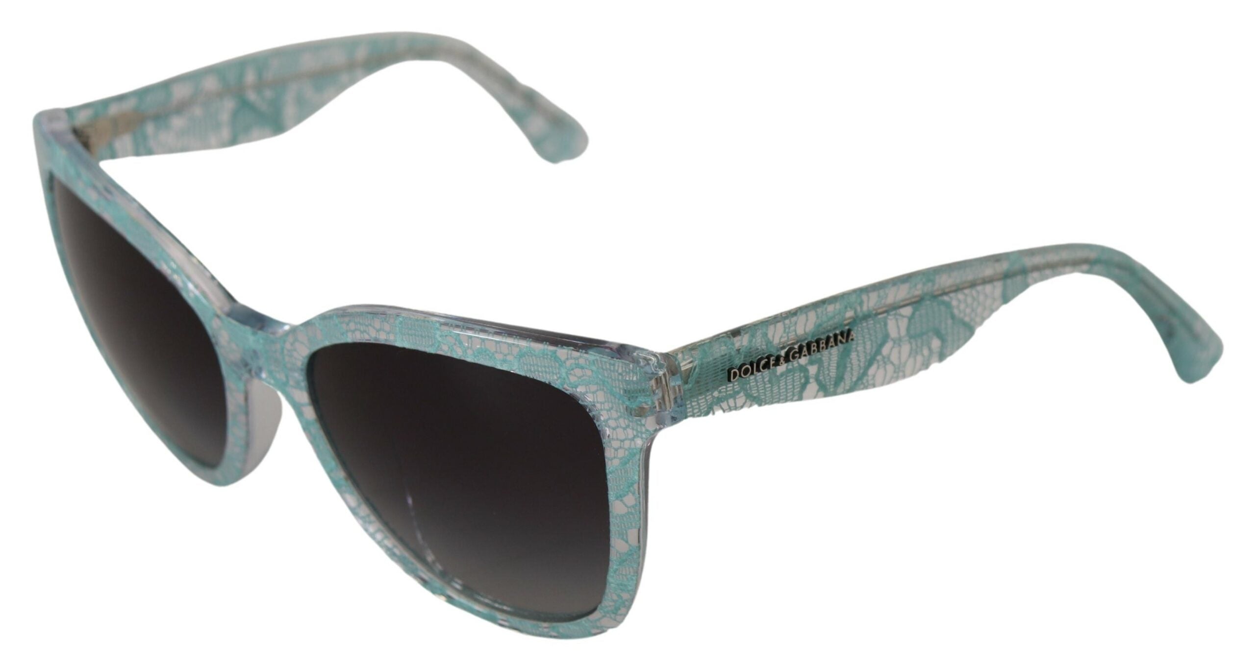 Dolce & Gabbana Blue DG4190 Lace Crystal Acetate Butterfly Sunglasses - Zeiniez
