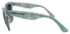 Dolce & Gabbana Blue DG4190 Lace Crystal Acetate Butterfly Sunglasses - Zeiniez