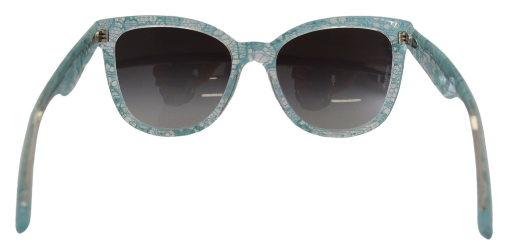 Dolce & Gabbana Blue DG4190 Lace Crystal Acetate Butterfly Sunglasses - Zeiniez