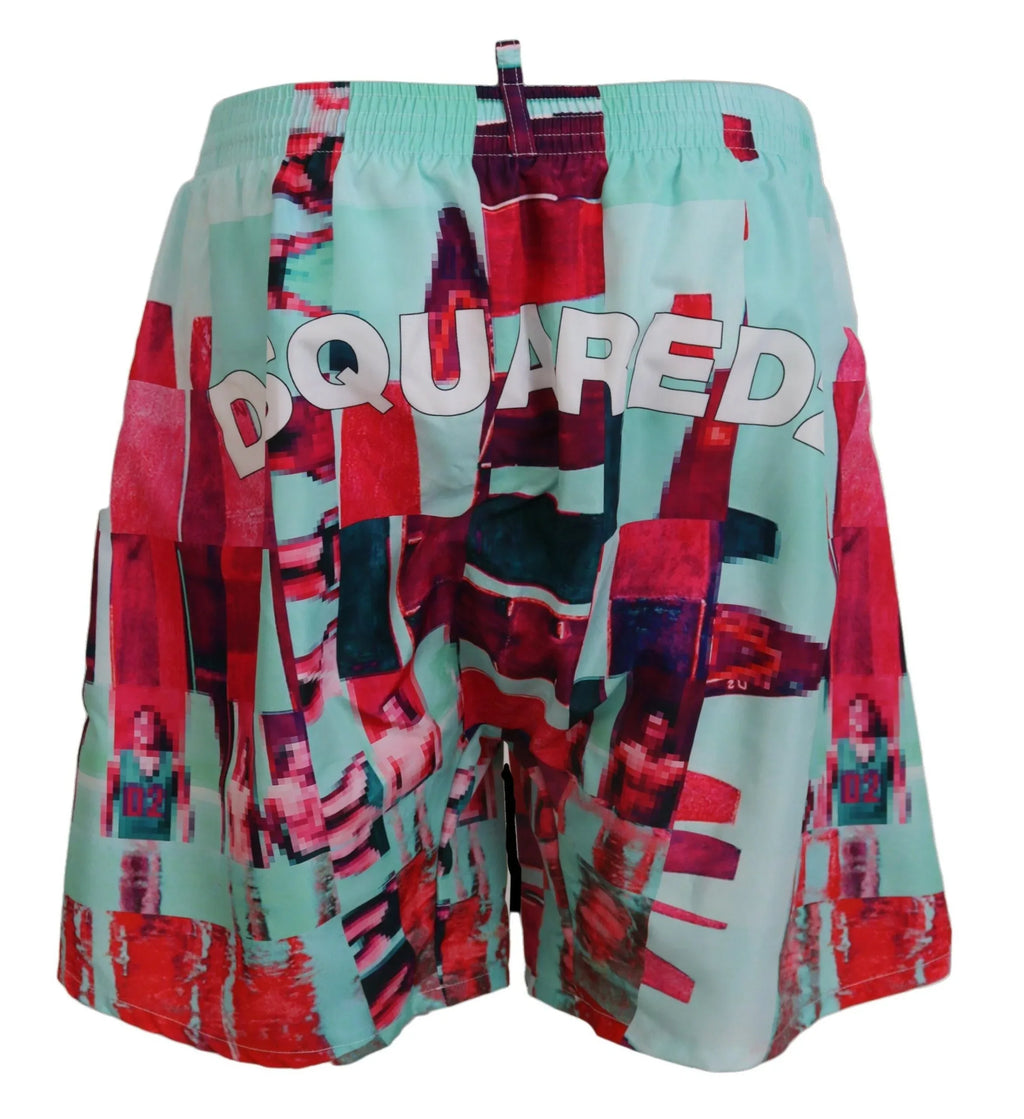 Dsquared² Multicolor Printed Beachwear Shorts Swimwear - Zeiniez