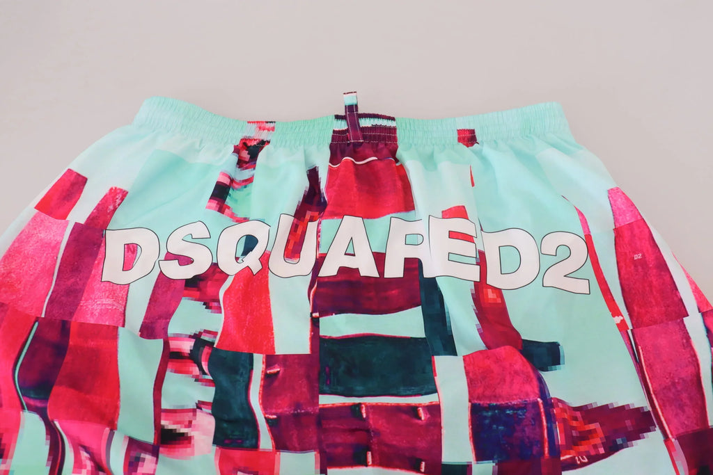 Dsquared² Multicolor Printed Beachwear Shorts Swimwear - Zeiniez