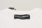 Dolce & Gabbana T-shirt Top White Textured Short Sleeve - Zeiniez