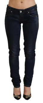Acht Blue Low Waist Slim Fit Women Denim Jeans - Zeiniez