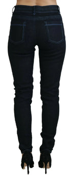 Acht Dark Blue Low Waist Slim Fit Women Denim Jeans - Zeiniez