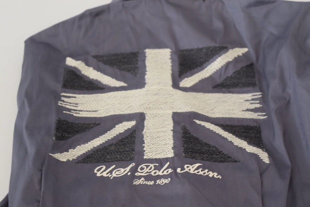 U.S. POLO ASSN. Gray Printed Long Sleeves Collared Top - Zeiniez