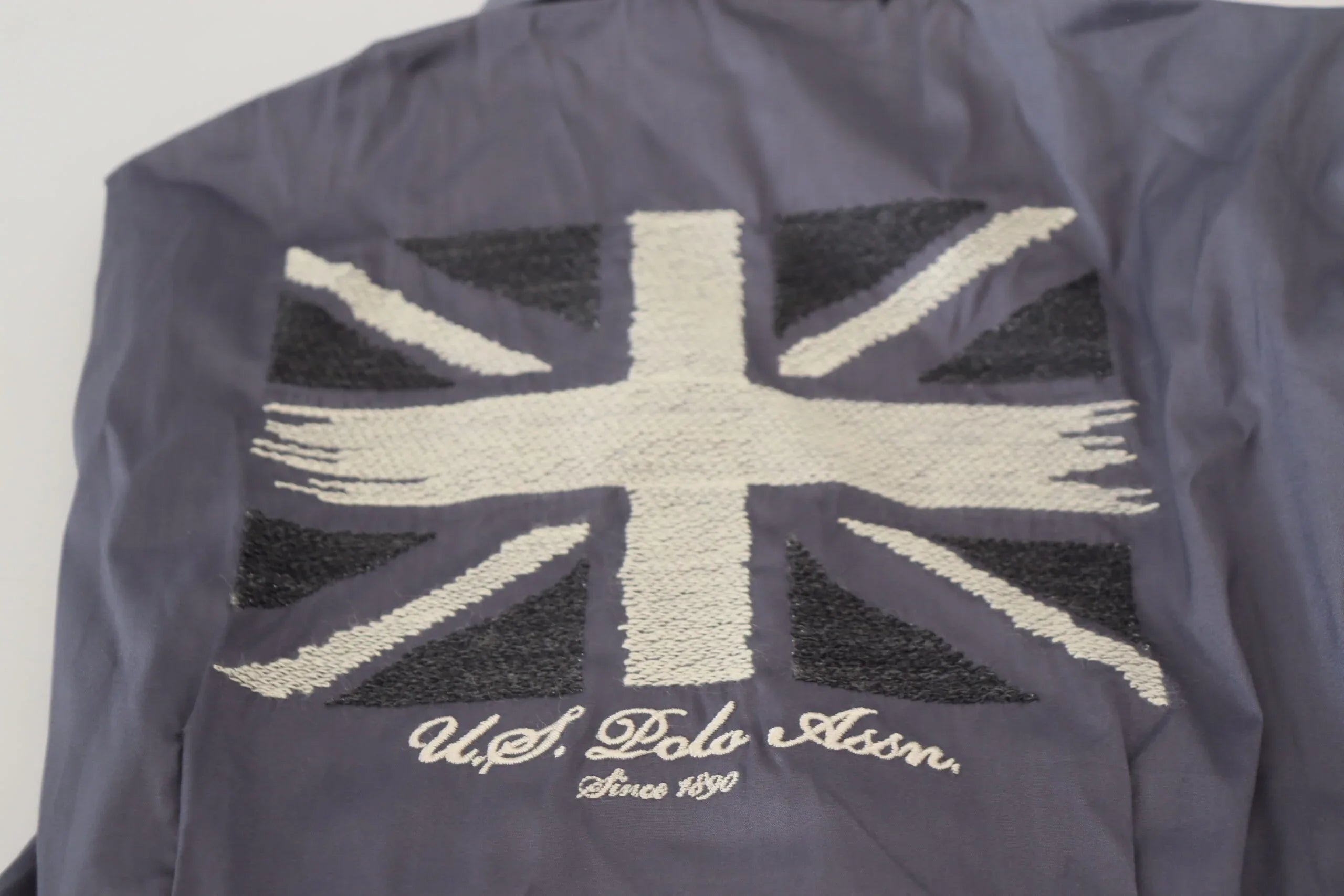 U.S. POLO ASSN. Gray Printed Long Sleeves Collared Top - Zeiniez