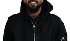 Dolce & Gabbana Black Nylon Hooded Full Zip Men Coat Jacket - Zeiniez