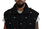 Dolce & Gabbana Black Sleeveless DG Metal Embellishment Jacket - Zeiniez