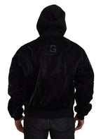 Dolce & Gabbana Black Nylon Hooded Full Zip Bomber Jacket - Zeiniez